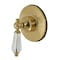 Kingston Brass Single-Handle Three-Way Diverter Valve with Trim Kit, Brushed Brass KS3037WLL - alternate 1